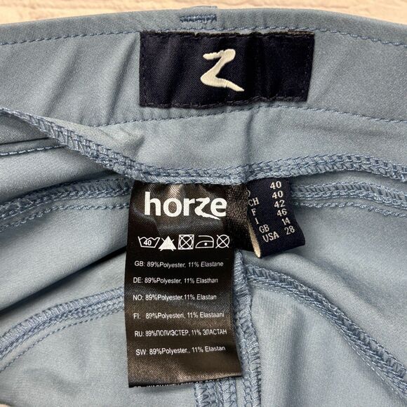 Horze Women Equestrian Horse Riding Breeches Pants Size USA 28 Blue D052 -26 - Picture 10 of 16